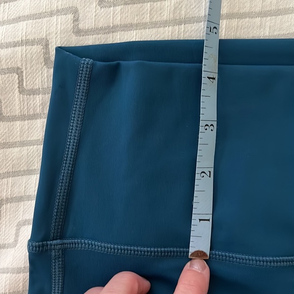 NWT Zyia Active Corsair Brilliant Mesh High Rise Crop Capri Leggings Teal Blue 4 - Picture 11 of 14